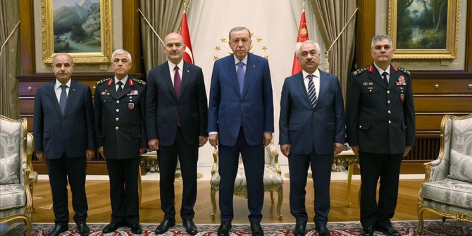 Cumhurbaşkanı Erdoğan, İçişleri Bakanı Soylu ve beraberindeki heyeti kabul etti