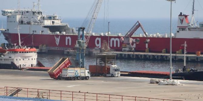 Ukrayna'dan Tekirdağ'a buğday getiren geminin yükü boşaltıldı