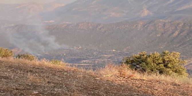 Pençe- Kilit bölgesinde PKK'lılarca yangın çıkartıldı