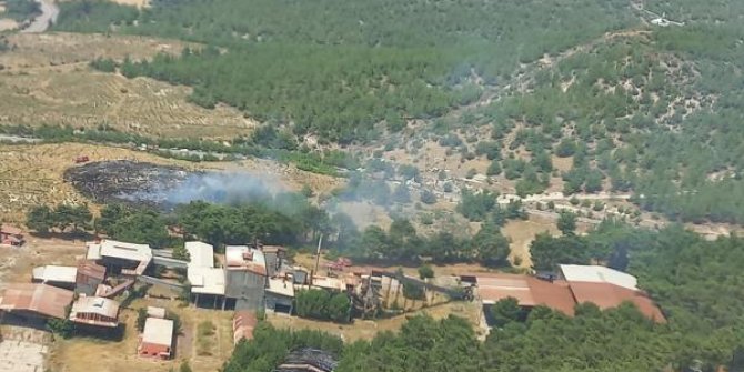 Manisa'da orman yangını; 5 dönüm alan zarar gördü