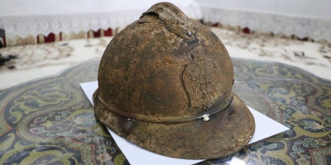 'Büyük Taarruz' alanında 100 yıllık miğfer ve mermiler bulundu