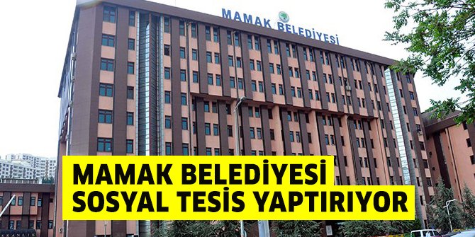 Mamak Belediyesi sosyal tesis yaptırıyor