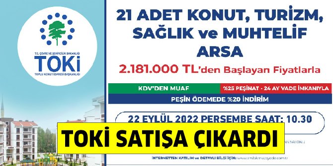 TOKİ İzmir’de konut ve arsa satışı yapacak