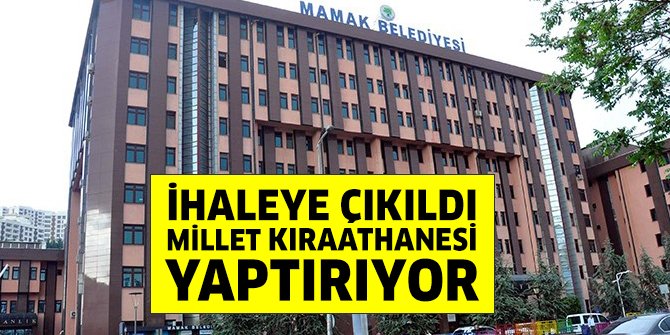 Mamak Belediyesi 4 adet millet kıraathanesi yaptırıyor