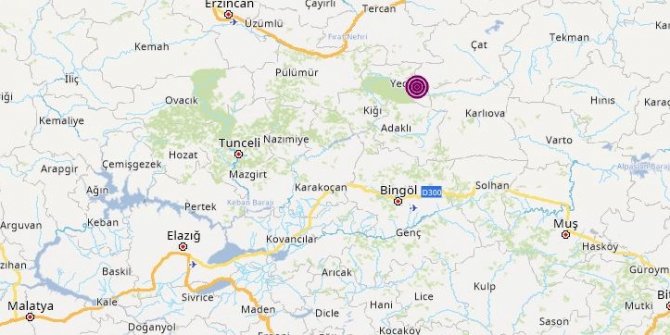 Erzurum'da 4,9 büyüklüğünde deprem