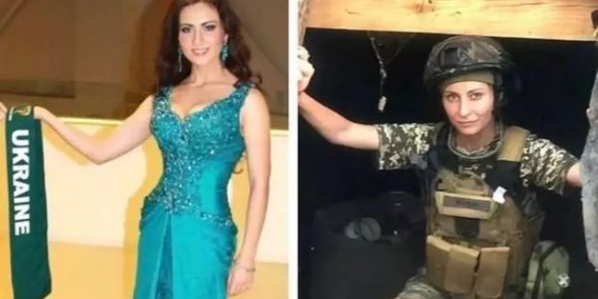 Güzellik kraliçesi cepheye indi: Putin için bir kurşunum var