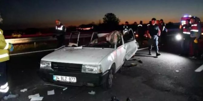 Tekirdağ'da kaza: 1 ölü, 3'ü ağır 5 yaralı