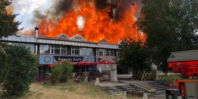 Erzurum Atatürk Üniversitesi'nde yangın