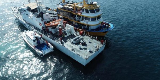 Tekirdağ'da balık avına dronlu denetim