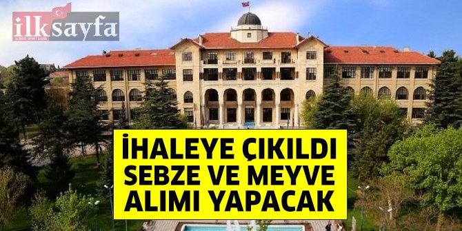 Gazi Üniversitesi sebze ve meyve satın alacak