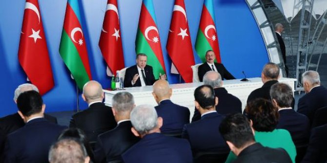 Erdoğan ile Aliyev ortak basın toplantı düzenledi