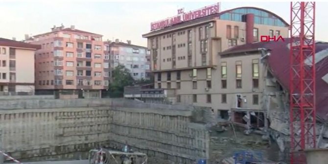 İstanbul Arel Üniversitesi binasında çökme