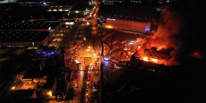 Bursa'da tekstil fabrikasında yangın
