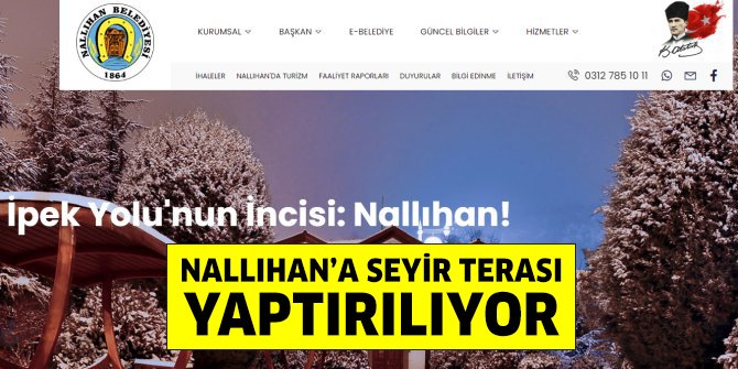 Nallıhan Sarıyar’a seyir terası yaptırılıyor