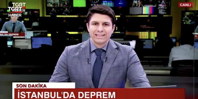 TGRT spikeri canlı yayında depreme yakalandı