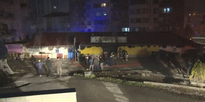 Çankaya'da oto lastik dükkanında yangın çıktı