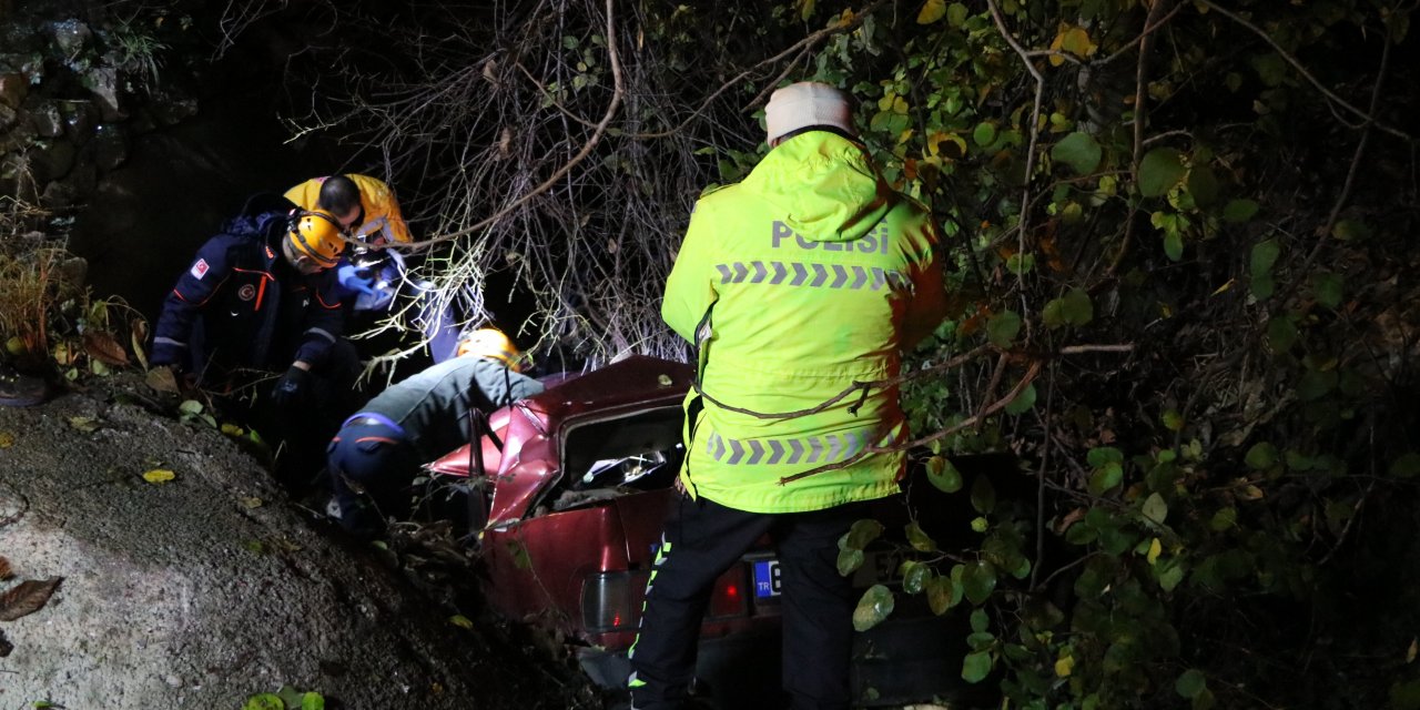 Su kanalına uçan aracın sürücüsü hayatını kaybetti