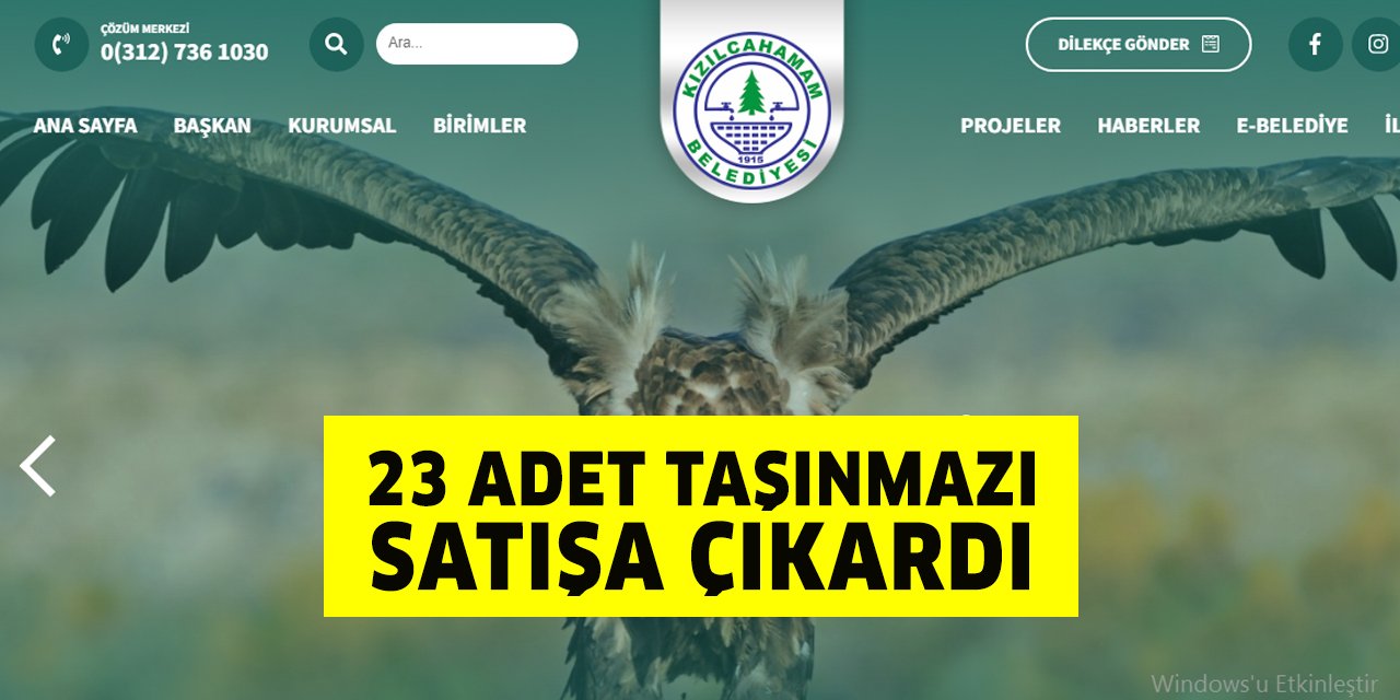 Kızılcahamam Belediyesi 23 taşınmazını satılığa çıkardı