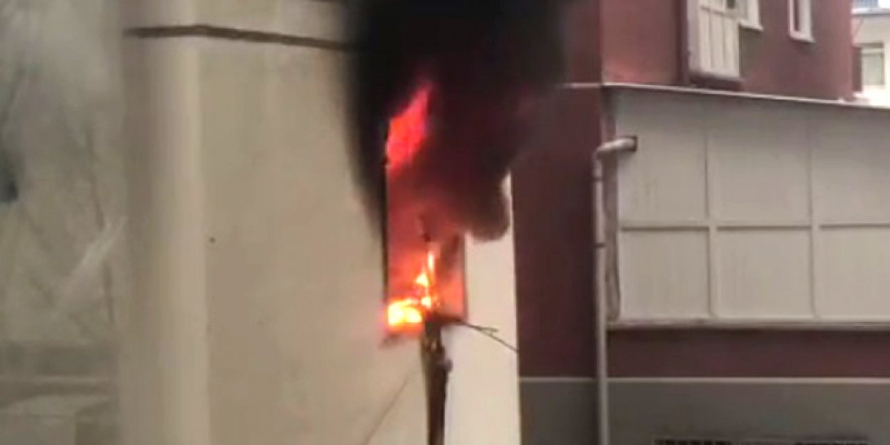 Yenimahalle’de 6 katlı binada çıkan yangın paniğe sebep oldu