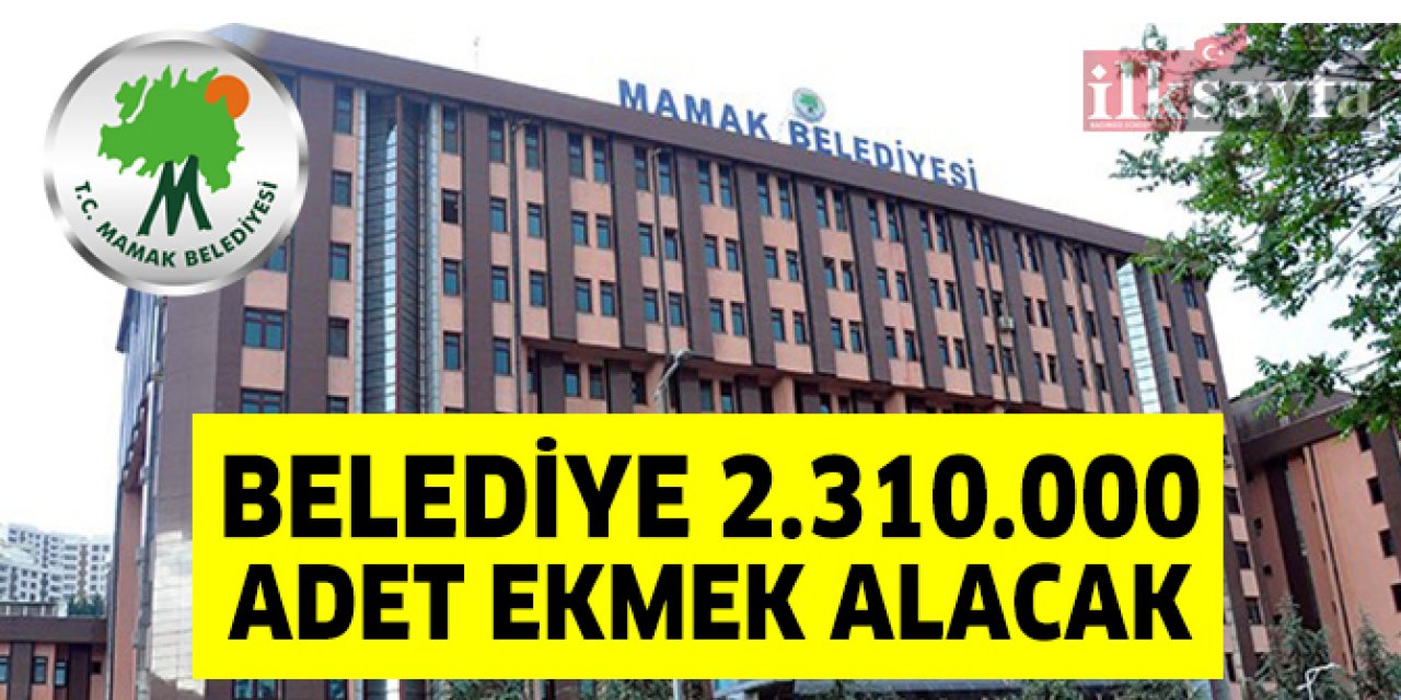 Belediye 2.310.000 adet ekmek alacak