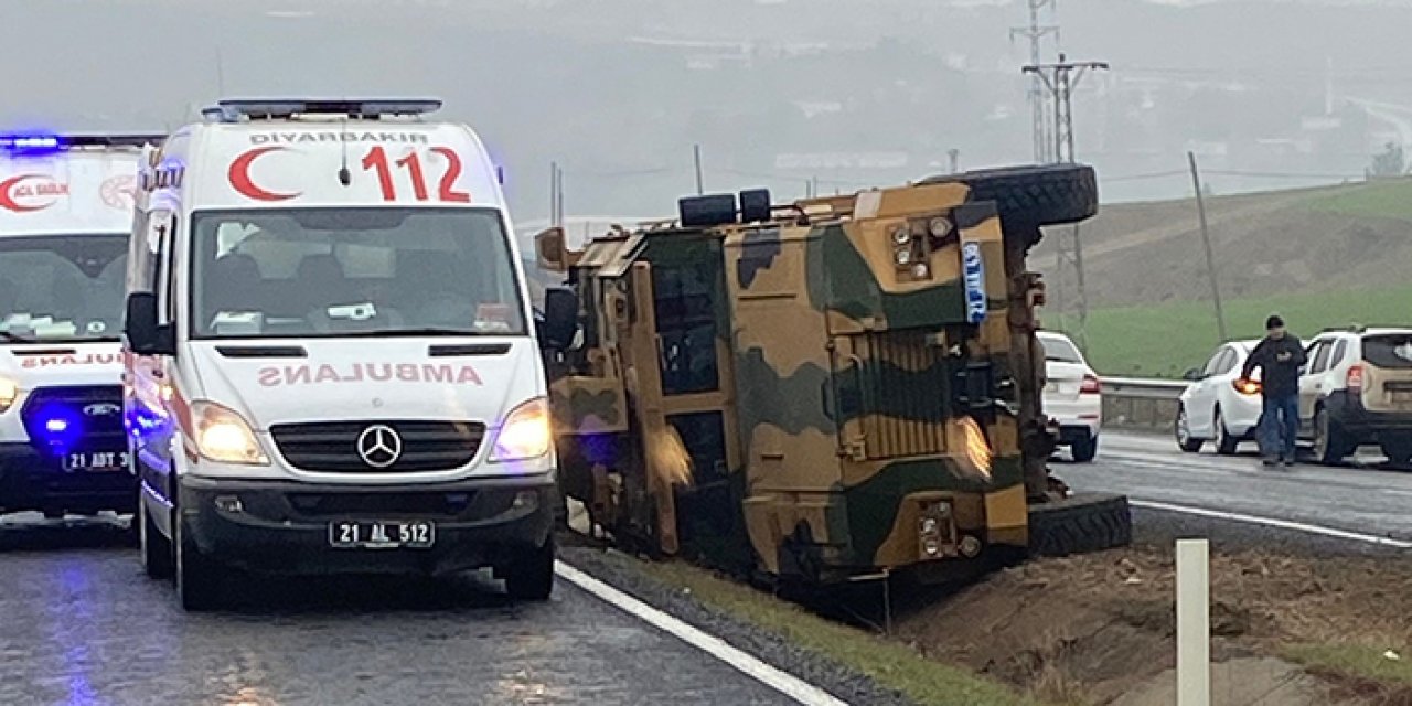 Diyarbakır’da zırhlı askeri aracın devrilmesi sonucu 6 kişi yaralandı