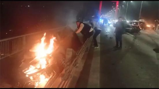 Fatih Sultan Mehmet Köprüsü'nde zincirleme kaza