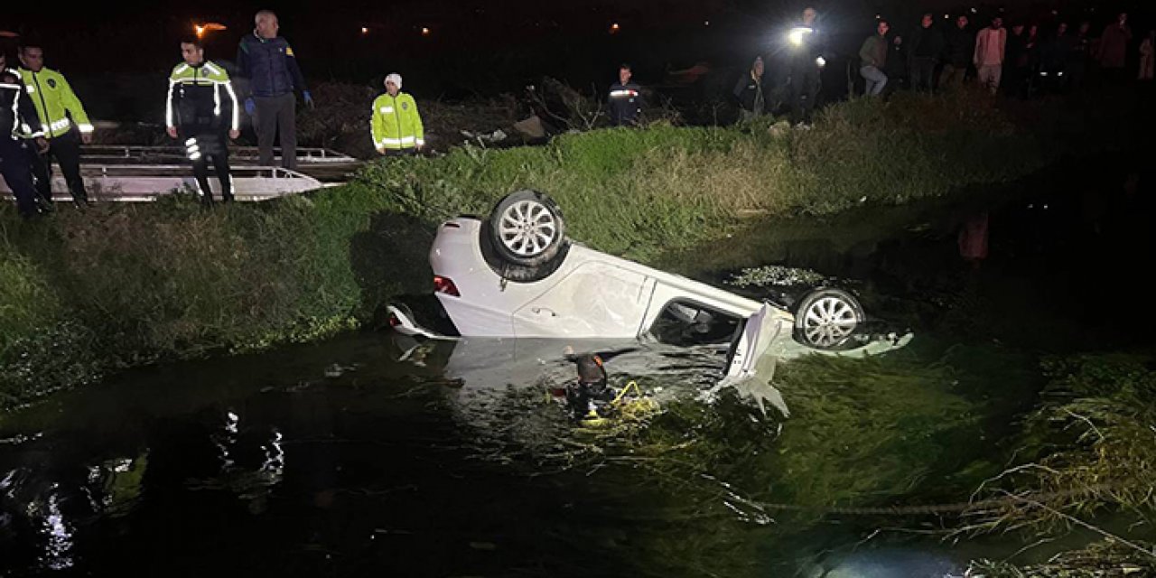 Aracıyla sulama kanalına uçan adam hayatını kaybetti