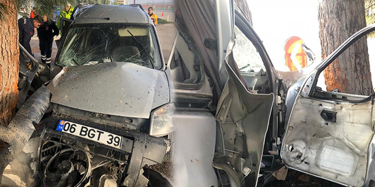 Beypazarı’nda ağaca çarpan aracın sürücüsü hayatını kaybetti