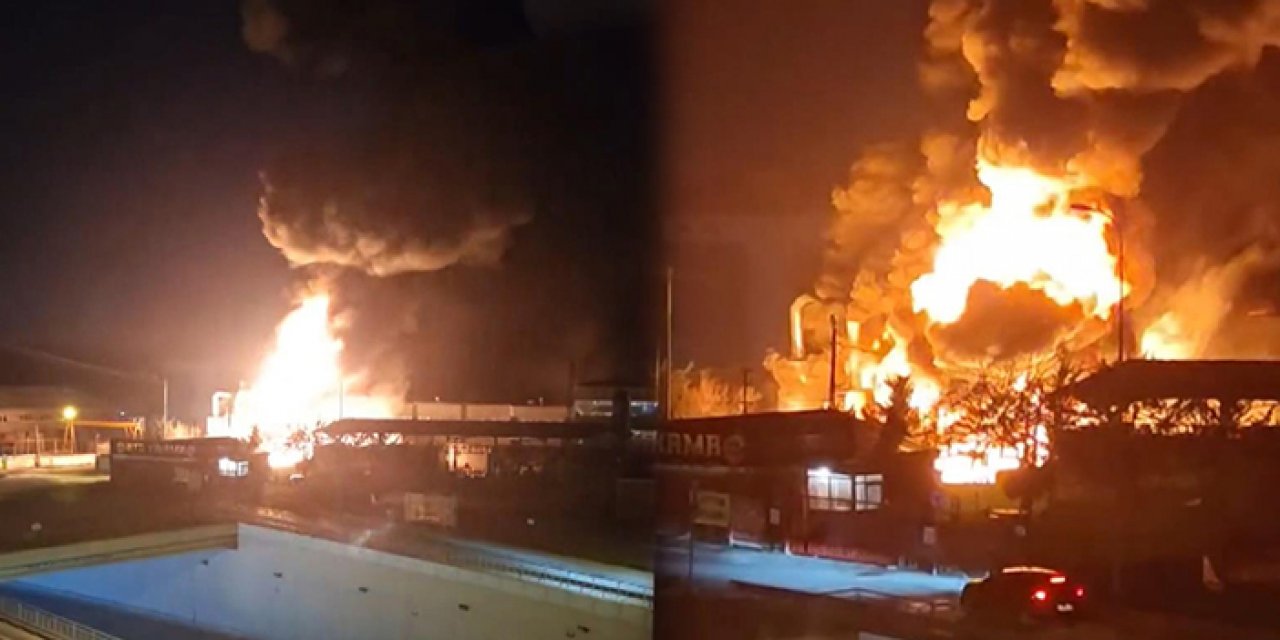 İstanbul’da kauçuk fabrikasında yangın çıktı