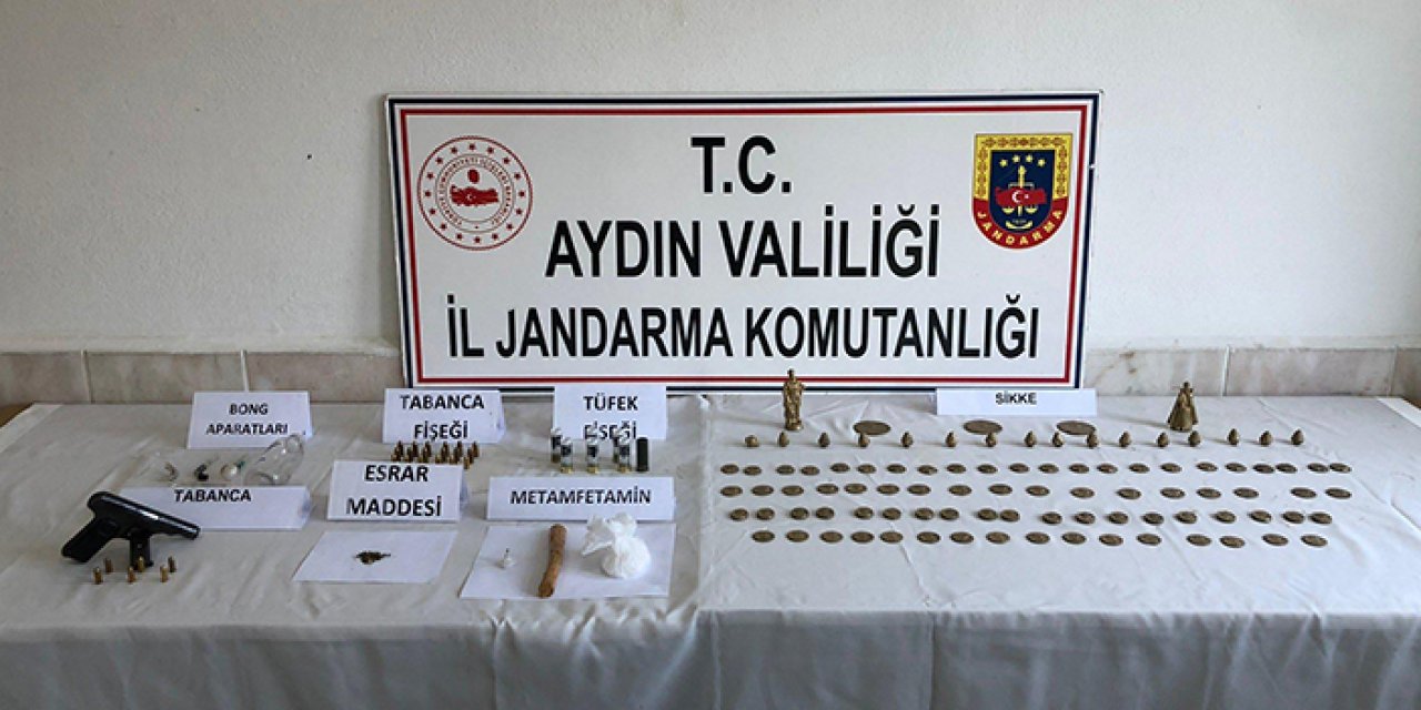 Aydın’da tarihi eser ve uyuşturucu operasyonu: 3 gözaltı