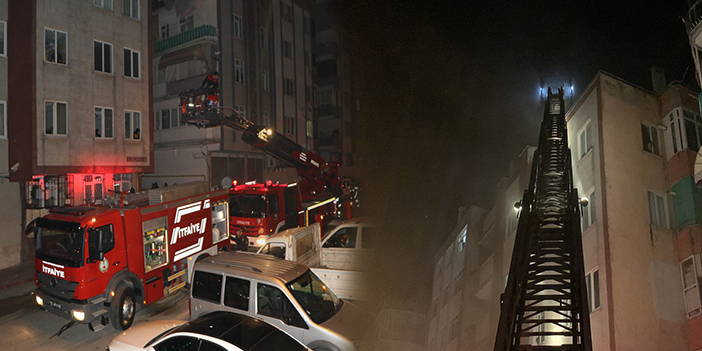 Samsun’da 4 katlı binanın giriş katında yangın çıktı
