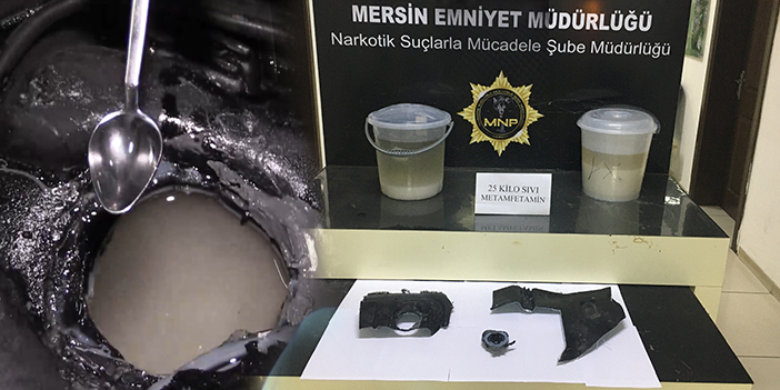 Mersin’de 25 kilo sıvı metamfetamin ele geçirildi