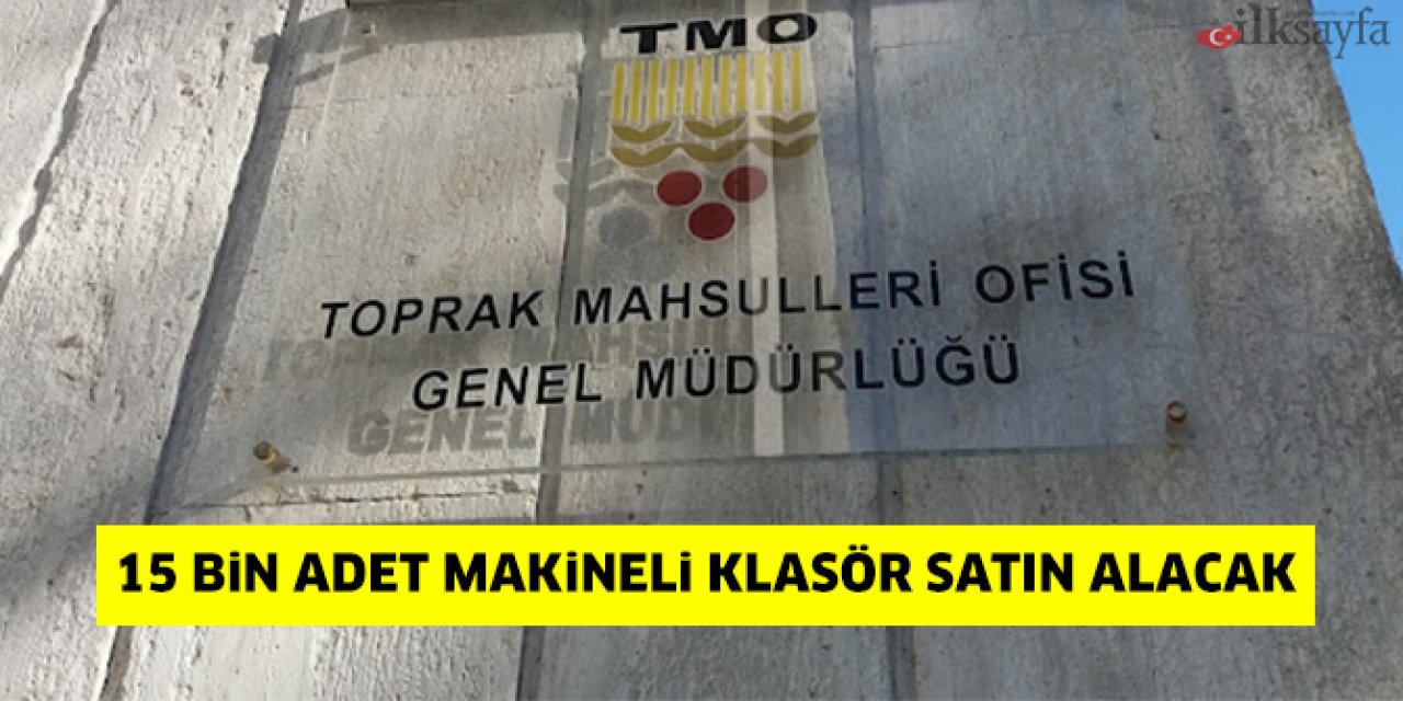 15 bin adet makineli klasör satın alınacak