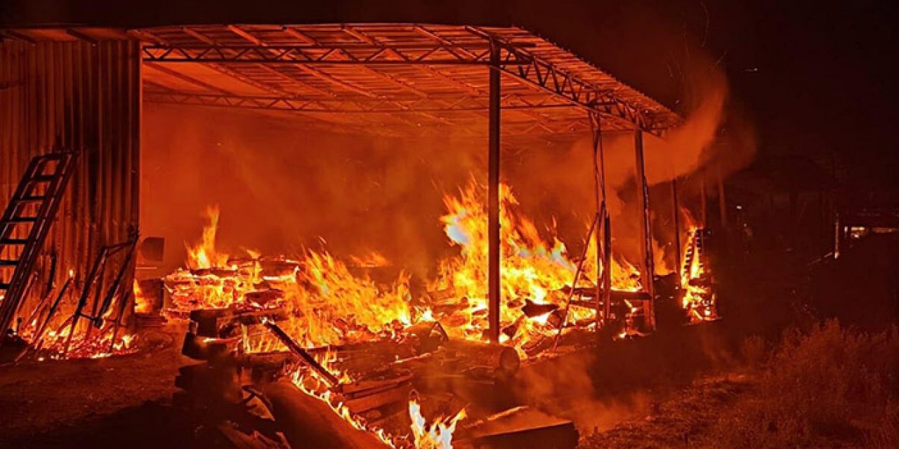 Muğla’da Marangoz atölyesinde yangın çıktı