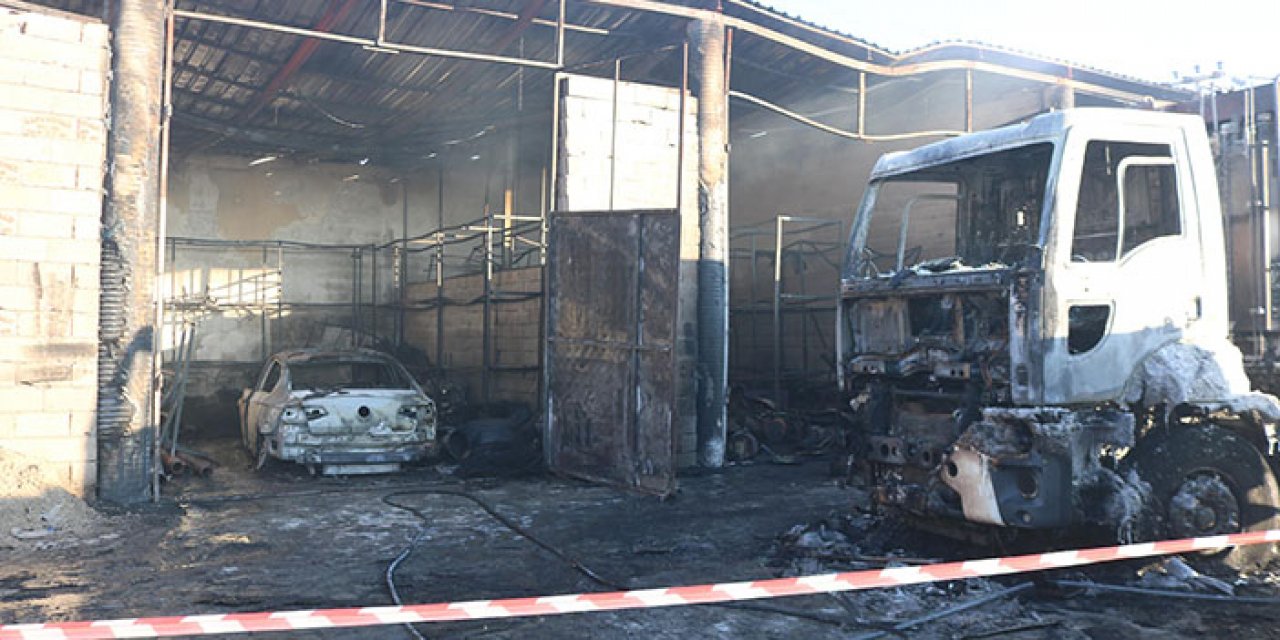 Derinkuyu Belediyesi’nin garajında yangın çıktı
