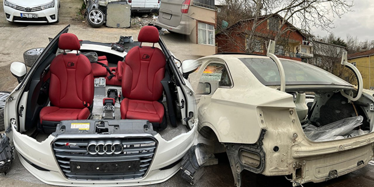 Eski otomobilini çalıp parçalattı
