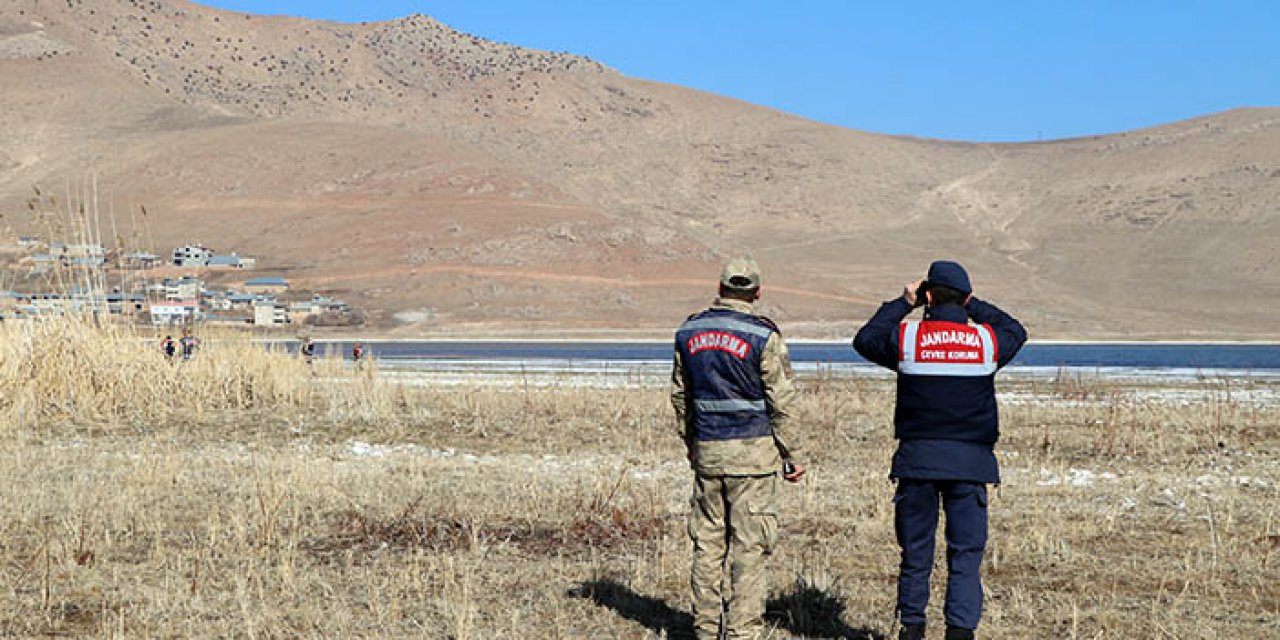 Van’da jandarma ekipleri kuğu nöbetinde