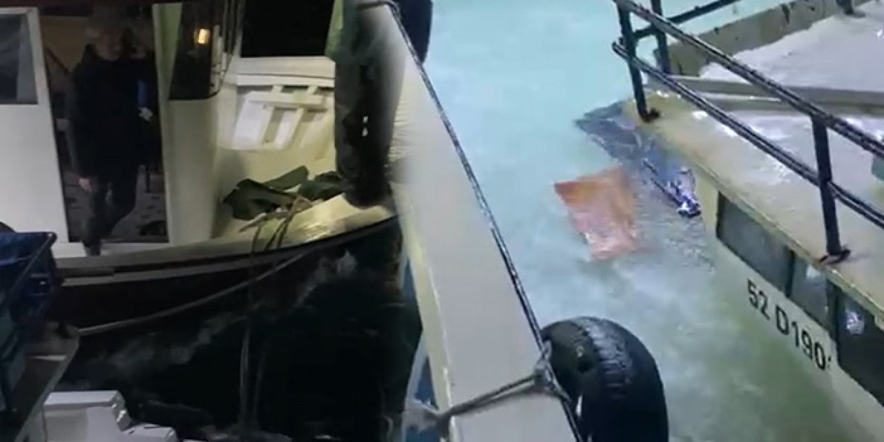 Ordu’da batmak üzere olan balıkçı teknesindeki balıkçılar kurtarıldı