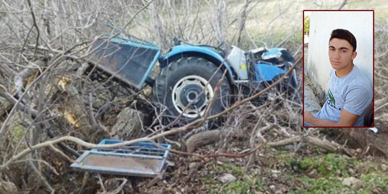 Şarampole yuvarlanan traktörünün altında kalan genç yaşamını yitirdi
