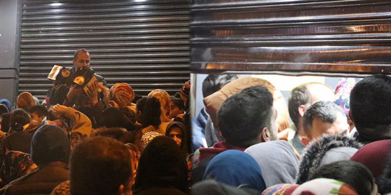 Diyarbakır’da bir mağazada gece yarısı izdiham yaşandı