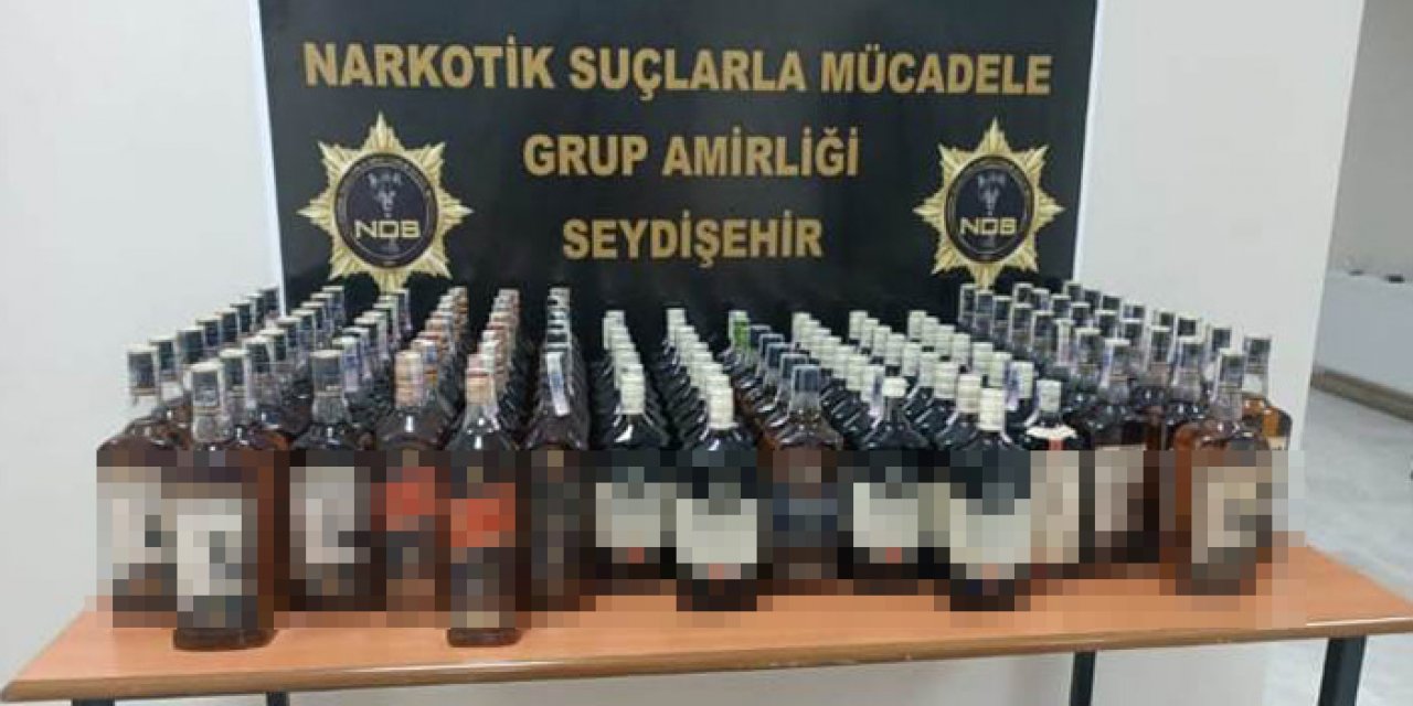 Seydişehir’de sahte içki ele geçirildi: 1 gözaltı