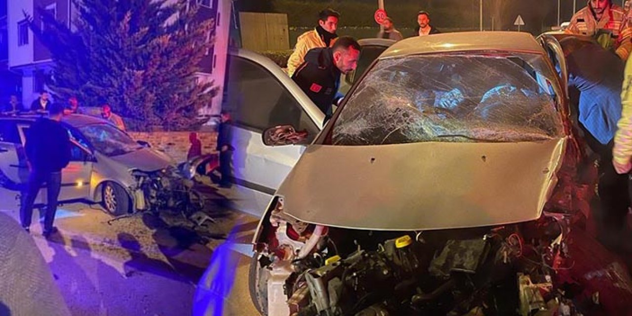 Bursa’da site duvarına çarpan otomobildeki 2 kişi yaralandı