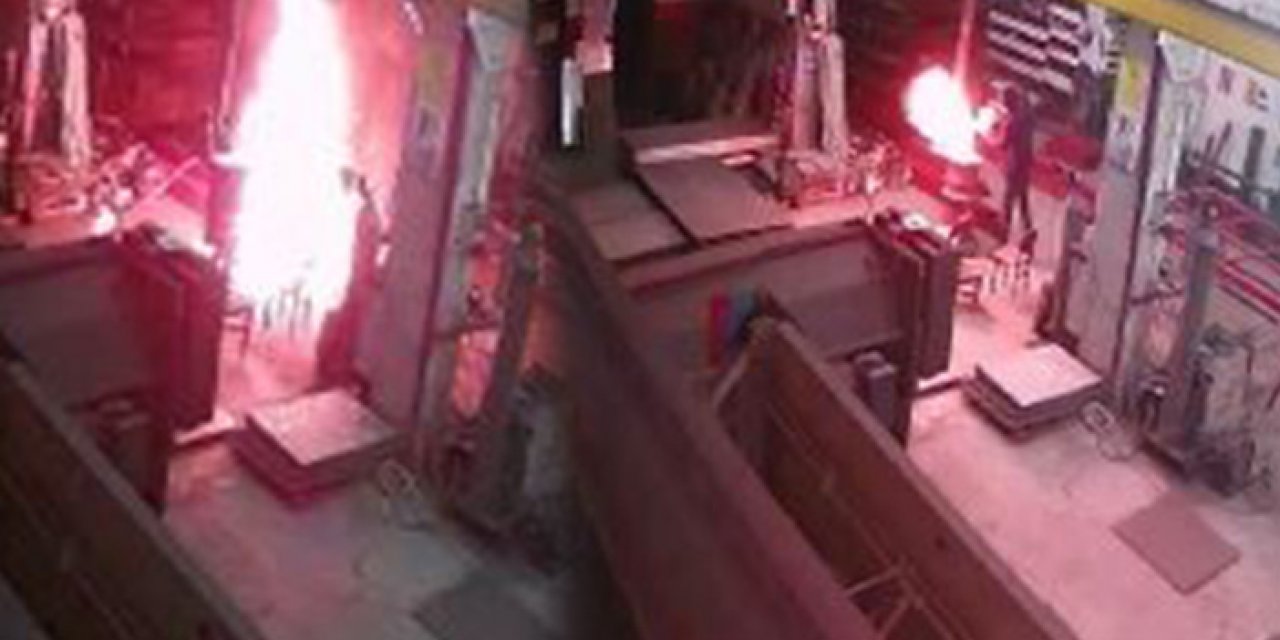 Sobaya döktüğü tinerle kendini yaktı