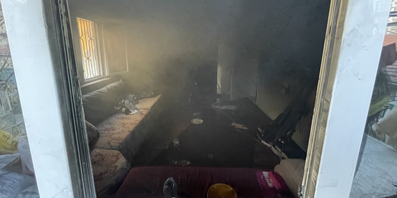 Eşine kızdı evi ateşe verdi