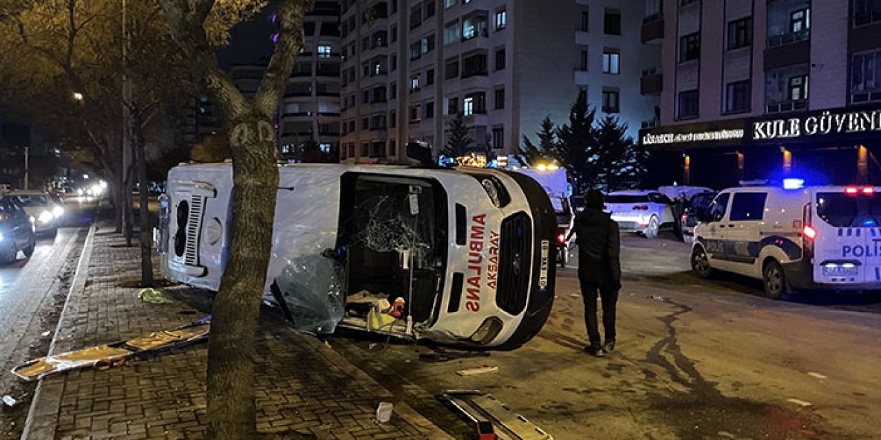 Konya’da otomobille ambulans birbirine girdi: 4 yaralı