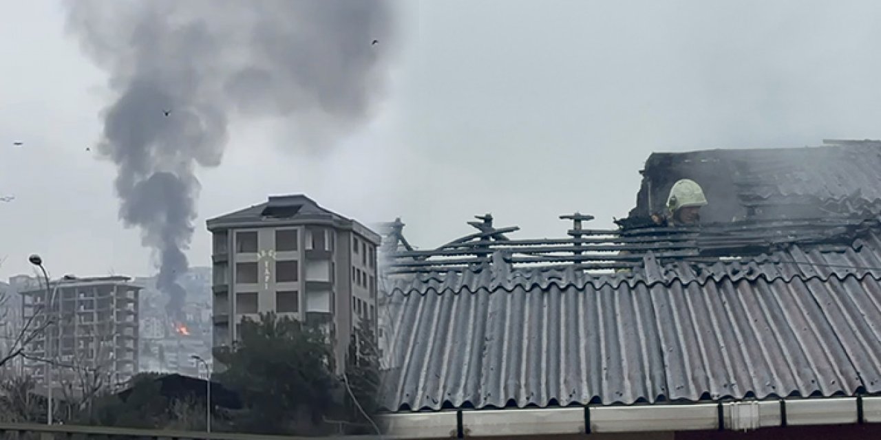 Maltepe’de 3 katlı binada yangın