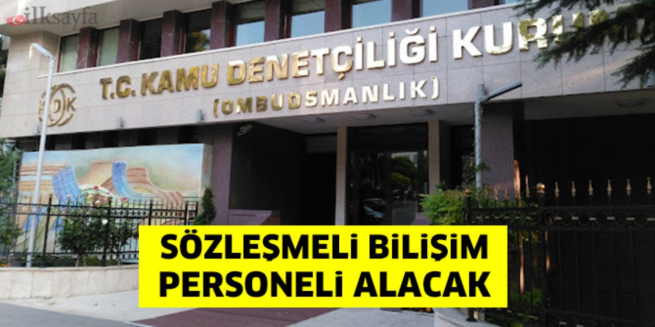 TBMM Kamu Denetçiliği Kurumu sözleşmeli bilişim personeli alacak