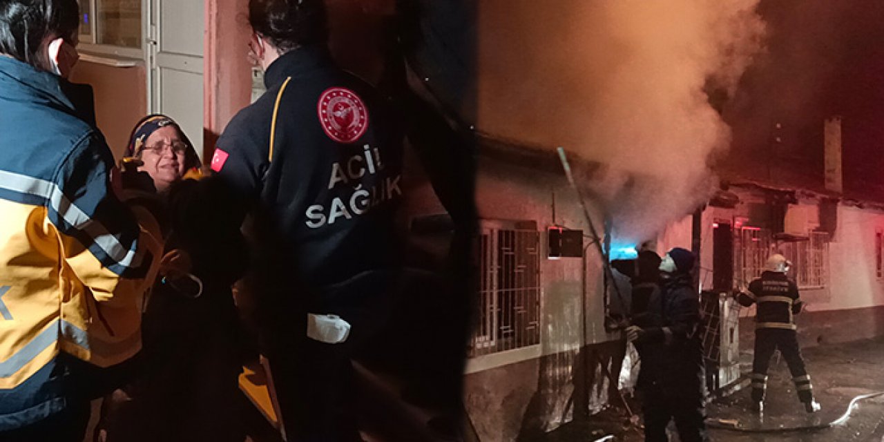 Yanan tek katlı ev kullanılamaz hale geldi