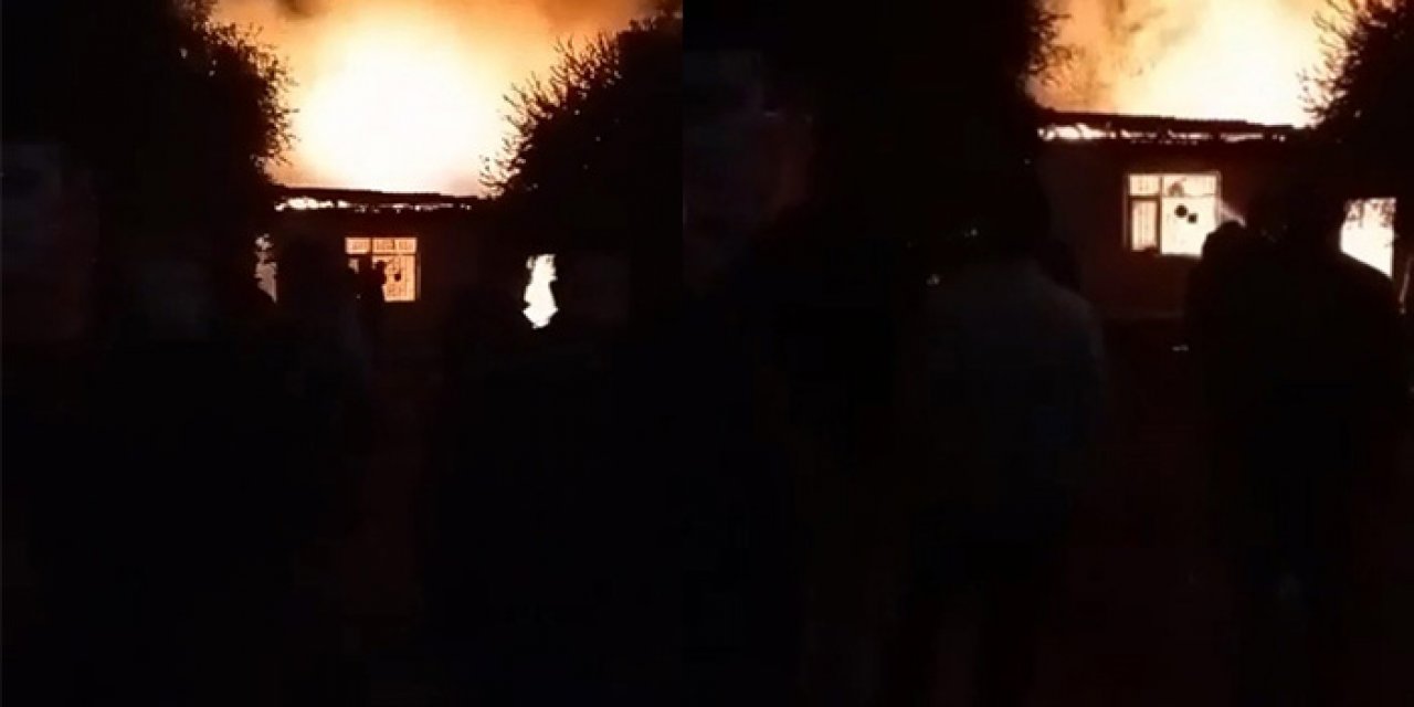 Gecekondu yanarak küle döndü