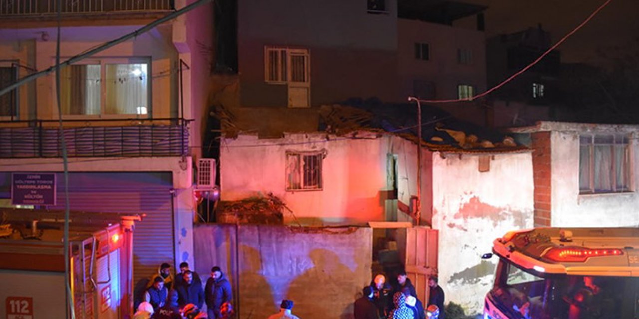 İzmir’de fırtına sebebiyle evin çatısı çöktü: 1 yaralı